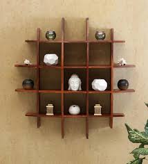 Buy Sheesham Wood Wall Shelf In Rustic