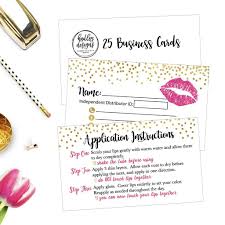 25 lipstick business marketing cards