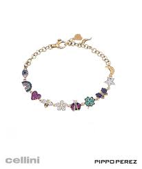 pippo perez diamond charm bracelet