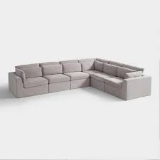 6 piece modular pit sectional sofa