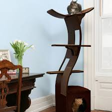 modern cat trees wooden cat towers