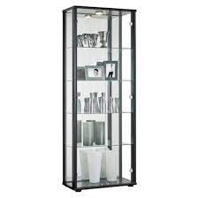 selby 2 doors display cabinet in black