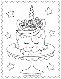 Check spelling or type a new query. Unicorn Cake Coloring Pages Coloring Home