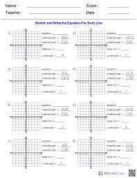 Algebra 1 Worksheets Linear Equations