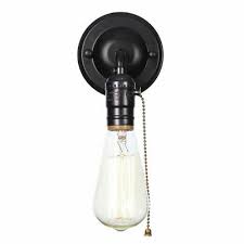 vintage pull chain switch wall light