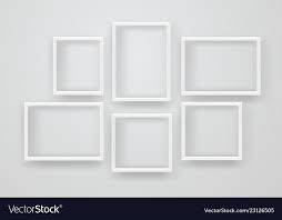Empty White Frames On A Wall Royalty