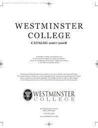 Catalog Qxd Westminster College