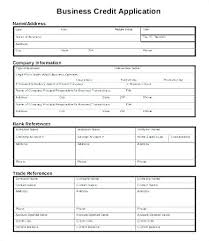 Vendor Credit Application Template Trade References Reference Form