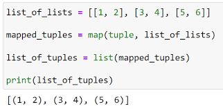 create a list of tuples in python