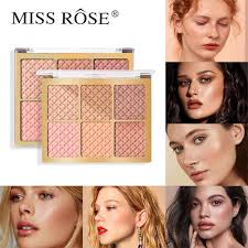 makeup 6 color contouring blush peach