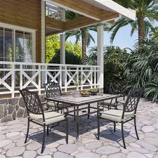 Cast Aluminum Outdoor Table And Chairs