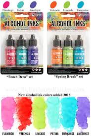 New 2016 Alcohol Ink Colors Available In Beach Deco Or