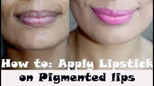 apply lipstick on pigmented lips