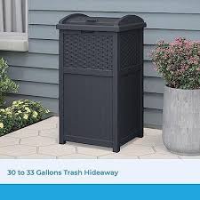 Resin Outdoor Hideaway Patio Trash Can