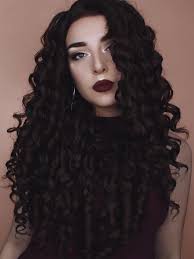 How to care for jet black hair. Jet Black Long Curly Synthetic Lace Front Wig All Synthetic Wigs Evahair