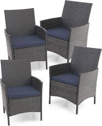 Cocam Patio Rattan Chair Set Of 4