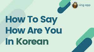 how to say how are you in korean 14