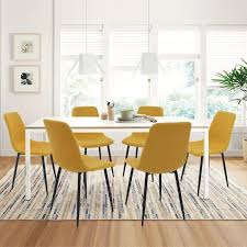 elevens upholstered yellow dining side