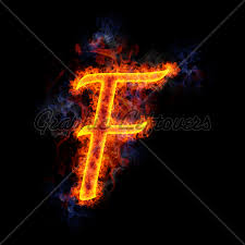 Fiery Letter F Gl Stock Images