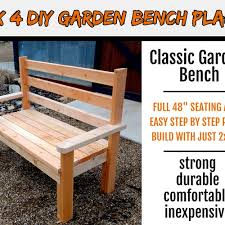 2 X 4 Classic Garden Park Bench Plans
