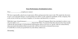 sle termination letter for poor