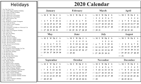 There are 14 national holidays in all states except sarawak, which has 13 national holidays. Free Malaysia 2020 Calendar Printable Pdf Excel Word Printable Calendar Templates