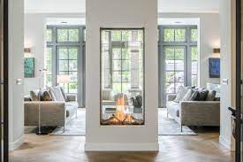 see through modern fireplaces gas