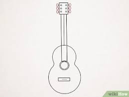 Bosqueja el cuerpo en forma de v de la guitarra eléctrica. Como Dibujar Una Guitarra Acustica 13 Pasos