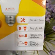 Bóng đèn LED ASIA 3W đến 12W tiết kiệm điện (Hàng Việt Nam chất lượng cao)  Bóng bup tròn ánh sáng trắng cck1 giá cạnh tranh