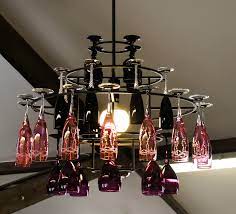 Hanging Wine Glass Chandelier Light