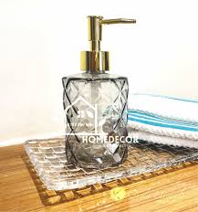 330ml Diamond Glass Soap Dispensers