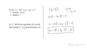 Equation Of A Circle Given Its Center