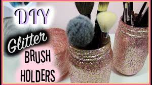 diy glitter brush holders you