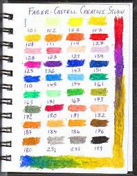 Color Chart Of 36 Faber Castell Oil Pastels With Color