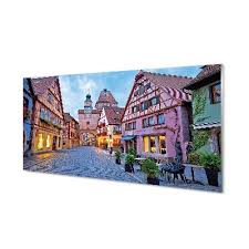 Glass Print Germany Old Town Tulup Co Uk