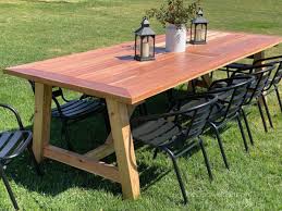 outdoor dining table building plans