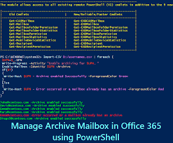 enable or disable archive mailbox