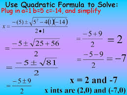 The Quadratic Formula Solve Quadratic