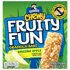 quaker chewy fruity fun granola bars