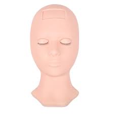 eyelash mannequin head silicone