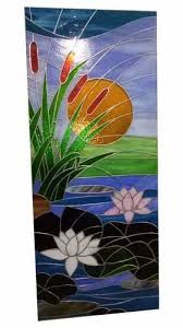 Glossy Printed Art Stained Glass Panel