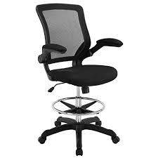 Avoid both prolonged sitting and standing with standing stools and chairs. Buy Modway Veer Drafting Chair In Black Reception Desk Chair Tall Office Chair For Adjustable Standing Desks Flip Up Arm Drafting Table Chair Online In New Zealand B00xj9cynu