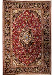 tabrizi rugs kashan red hand knotted