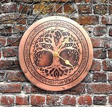 Outdoor Patio Copper Clock Tree Of Life