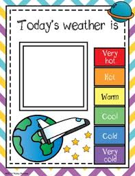 Space Theme Weather Chart Classroom Decor