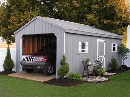 prefab one car garage sheds