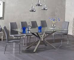 Renato 200cm Glass Dining Table With