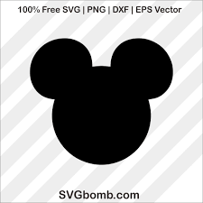 Free svg image & icon. Micky Mouse Disney Head Svgbomb Com