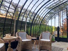 Sunroom Made Of Glass And Wrought Iron