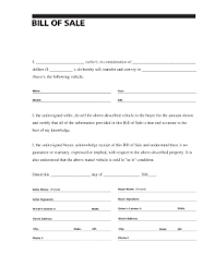 Car Bill Of Sale Form Fill Out And Sign Printable Pdf